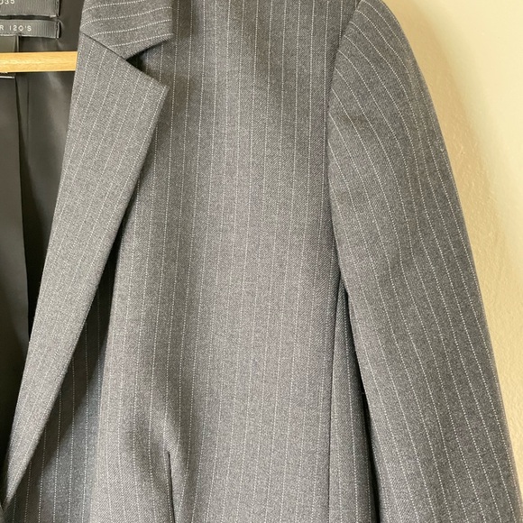 J.Crew 1035 Supper 120s Pinstriped Blazer in Gray - Picture 5 of 16